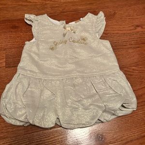 Juicy Couture gold top with bottom ruffle
